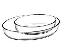 Pasabahce Tegami ovali Borcam 26 e 35 cm Confezione 2