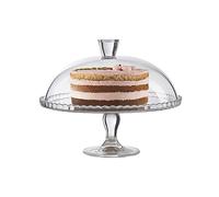 Pasabahce Piatto da Servizio con Piedistallo e Cupola - Elegante Piatto da Servizio con Coperchio e Supporto, Piatto Portatorta per Feste di Compleanno, Piatto per Dolci e Pasticceria