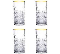 Pasabahce, Serie Timeless, Multiuso, Gold Lavabile in lavastoviglie, Set di 4 Pezzi (450 ml Gold)