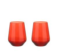 Pasabahce Set 2 bicchieri acqua rossi in vetro Allegra rosso arredo tavola