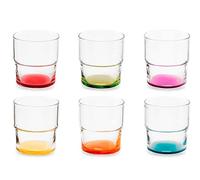 Pasabahce Confezione 6 bicchieri Hill fondo colorato cl. 30