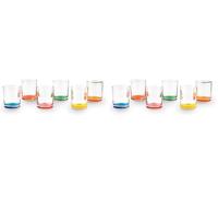 Pasabahce Swing Bicchieri in Vetro, Multicolore, 6 unità (Confezione da 2), 25 cl