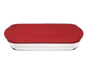 Pasabahce tegame rettangolare borcam con coperchio cm 40x25