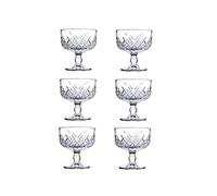 Pasabahce Timeless 440211 - Set di 6 ciotole per gelato, con base