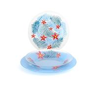 Pasabahce Servizio Tavola 18 Pezzi in Vetro Decoro Tropic - multicolore vetro 5937000