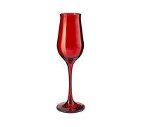 Pasabahce 518766 Wavy Set 6 Calici Flute, Vetro, Rosso, cl19