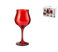 Pasabahce Wavy Set 6 Calici Vino Bianco, In Vetro Rosso, cl 3