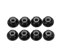 Pasamer Dado Anti-allentamento 1/24 M2, Dadi esagonali autobloccanti Rivestiti in Nylon 8 Pezzi per Fai da Te Nero