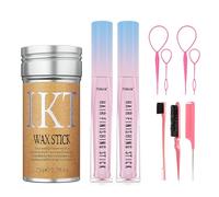 PasaRose Topsy - Bastoncini per cera per capelli Flyaway, set di pennelli per capelli fissi a lunga durata, spazzola per capelli lisci sul retro, spazzola per capelli a coda di ratto, spazzola per