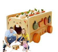 Pasbuteiy Sorter di Forme per Bambini | Simpatico Gioco in Legno Sviluppo Cognitivo Tira la Carota | Giocattoli per la Motricità Fine | per attività Scolastiche Asilo Feste Compleanno Natale