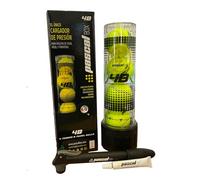 Pascal Box Palline per padel con pompa, accessori per padel pneumatici, supporto a pressione, set completo con lubrificante