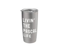 Pascal che vive la vita di Pascal Nome Divertente Bicchiere termico in acciaio inox doppia parete