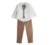 Pascal Kids completo elegante con camicia e gilet beige 24m