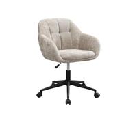 PASCAL MORABITO - Chaise de Bureau - Tissu texturé - Beige - Hauteur réglable - LASSANDRA de