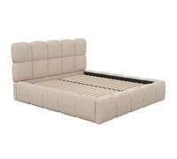 Pascal Morabito Daido - Letto Matrimoniale con Rete a Doghe, 180x200 cm, Beige