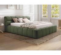 PASCAL MORABITO - Letto con contenitore 160 x 200 cm Tessuto Verde - FORVIK