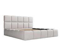 Pascal Morabito-Letto con contenitore 180 x 200 cm Tessuto chiné Grigio DAMADO II