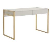 PASCAL MORABITO - Scrivania con 2 cassetti - MDF e metallo - Beige e oro - Mason