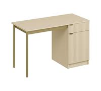 Pascal Morabito-Scrivania con elementi contenitivi - MDF e metallo - Beige e dorato - MILIAKI
