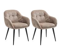 Pascal Morabito-Sedia con braccioli in Tessuto testurizzato e Metallo Nero Talpa - Lotto di 2 - LASSANDRA