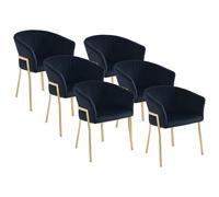 Pascal Morabito Vente-unique - Sedia Lotto di 6 Zaova - velluto - nero