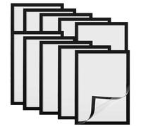 Pasdrucn 10 cornici magnetiche per diamond painting, 33 x 24 cm, formato A4, colore nero, autoadesive, magnetiche, durevoli, per decorazione da parete per la casa, visualizzazione (A4, nero)
