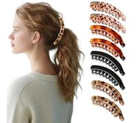 PASDUCHAS 8 fermagli a banana grandi per capelli spessi e sottili, clip Kitsch opaca per coda di cavallo