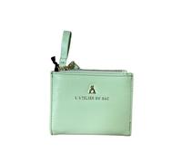 Pash Bag L'Atelier du Sac PORTAFOGLI donna 2 zip PICCOLO 6 CARD + monete COLORS IVY (Verde)