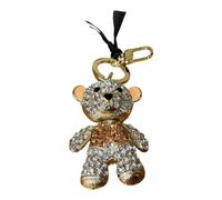 Pash Bag PORTACHIAVI ad anello orso STRASS KEYHOLDERS