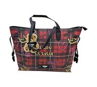 PashBAG Borsa donna shopper Grande da spalla chiusa con zip MATILDA (Scozzese)