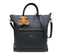 PashBAG Borsa donna Shopper portabile a ZAINO da spalla CHIUSO con ZIP WILLOW (Nero)