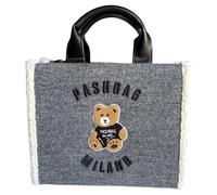 PashBAG Borsa tessuto panno grigio, pratica a mano e a spalla. Dotata di zip e tracolla regolabile, misura 33x27 cm, perfetta per uno stile elegante e versatile.