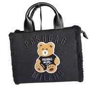 PashBAG Mini borsa tessuto panno nero, pratica a mano e a spalla. Dotata di zip e tracolla regolabile, misura 24x21 cm, perfetta per uno stile elegante e versatile.