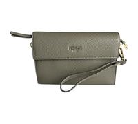 PashBAG Minibag ecopelle verde scuro con chiusura a due bottoni calamitate, polsiera e tracollina in dotazione. Dimensioni 19,5x13 cm, compatta e versatile.