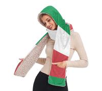 Pashmina Come Autunno Sciarpa per le Donne Morbido Bandiera Italia Cappuccio Con Tasche Cappello Guanti set bufandas para invierno mujer per Viaggio
