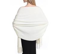 Pashmina scialli e involucri per le donne per abito da sera calda sciarpa invernale per matrimonio sposa damigella d'onore regali cashmere feel, Crema, Large