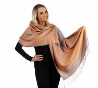 PashminaShine - Sciarpa Morbida Come Kashmir, Seta Leggera per Estate, Uomo e Donne, Scialli e Pashmina, Regali per Donne, Tramonto, XL