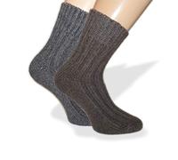 PASINI FASHION 2 Paia - Calze da uomo relax da casa - Collezione ROCCO RELAX - morbide, calde e avvolgenti in assortimento nei colori Grigio e Visone (39-42)