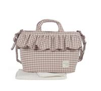 PASITO A PASITO Borsa Fasciatoio Praliné Vichy Moka