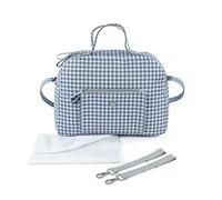 Pasito a Pasito. Together, borsa organizer per passeggini, pratica, elegante e di grandi dimensioni, borsa per maternità, realizzata in pelle, colore: blu/grigio