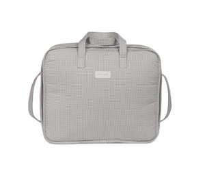 PASITO A PASITO Valigia Little Bloom Vichy Grigio