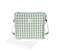 Walking Mum. Borsa fasciatoio per bebè Remy, borsa per carrello o da appendere alla spalla, colore: verde misure 32 x 32 x 12 cm.