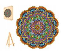 PASJO - Puzzle in legno per adulti con mandalamotiv 248 pezzi 31 x 31 cm - Idea regalo per bambini - Puzzle in legno Mandala - Puzzle unico in legno a forma di animale - Creative Jigsaw in legno per
