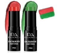 PASNOWFU Bastoncini di vernice per il viso rosso e verde, vernice per il corpo della Coppa del Mondo, occhio di baseball nero per i fan del Portogallo, accessori per i fan di calcio, pittura per il