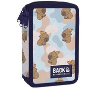 PASO Astuccio con 3 scomparti, astuccio per ragazze e ragazzi, astuccio a 3 scomparti, astuccio per la scuola, motivo: maiale d'acqua