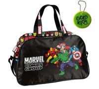 Paso - Borsa sportiva per bambini per ragazze e ragazzi - Borsa a tracolla con motivo Avengers - Borsa da nuoto con fondo rinforzato - Borsa da allenamento 40 x 25 x 15 cm