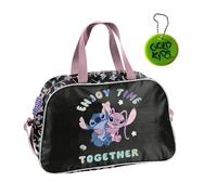 Paso - Borsa sportiva per bambini per ragazze e ragazzi - Borsa a tracolla con motivo Stitch - Borsa da nuoto con fondo rinforzato - Borsa da allenamento 40 x 25 x 15 cm