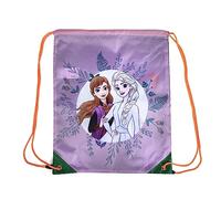 PASO Sacca sportiva per bambini, 36 x 32 cm, motivo: Frozen La regina del ghiaccio, viola