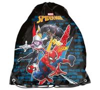 PASO Sacca sportiva per bambini, 36 x 32 cm, motivo: Spiderman, nero/multicolore