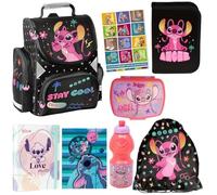 PASO - Set di 8 zaini per la scuola per ragazzi e ragazze, zaino per la scuola per bambini con astuccio, borsa per scarpe, quaderno per i compiti a casa